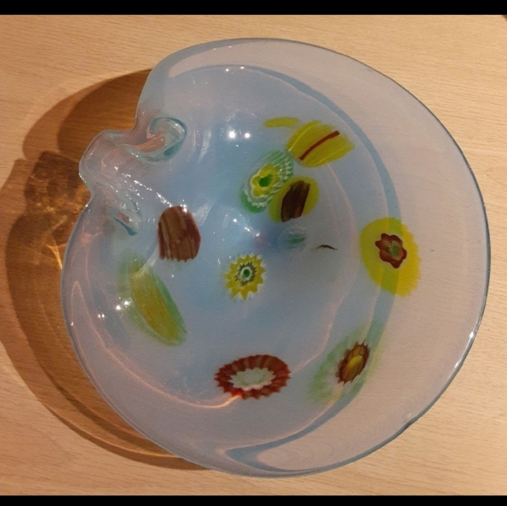 Vintage Fratelli Toso MURANO Millefiore Art Glass CIGAR TRAY